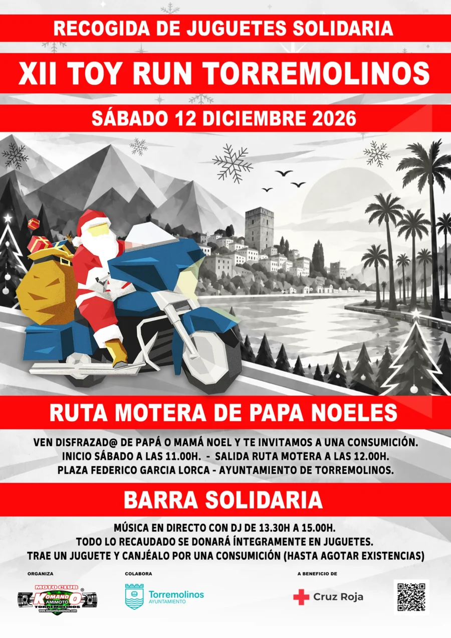 Cartel del Toy Run 20206 del Morto Club Komando Amimoto Torremolinos