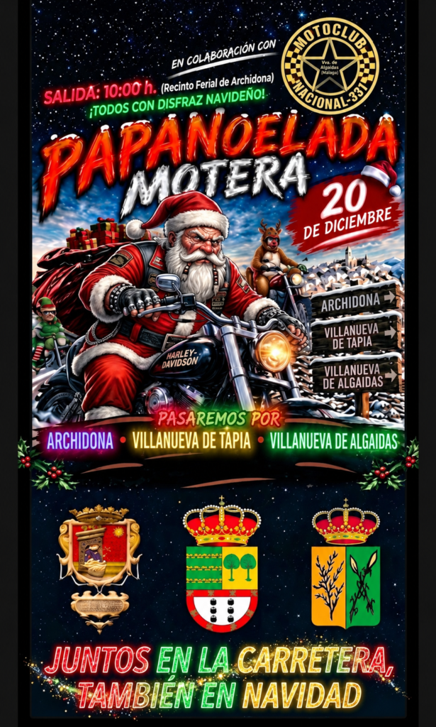 Papanoelada Motera 2026 – Archidona, Villanueva de Tapia y Villanueva de Algaidas