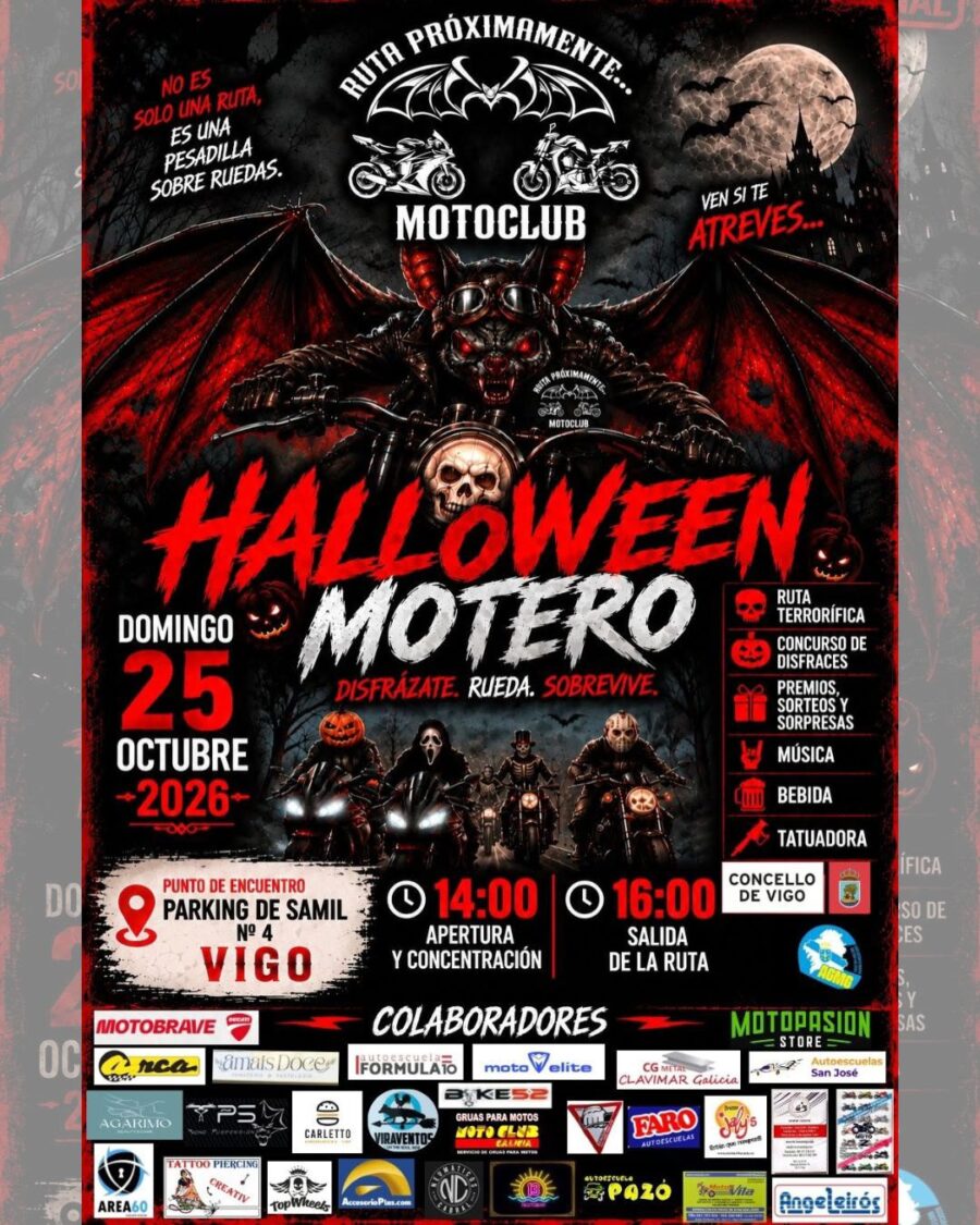 Cartel de Motohalloween Vigo