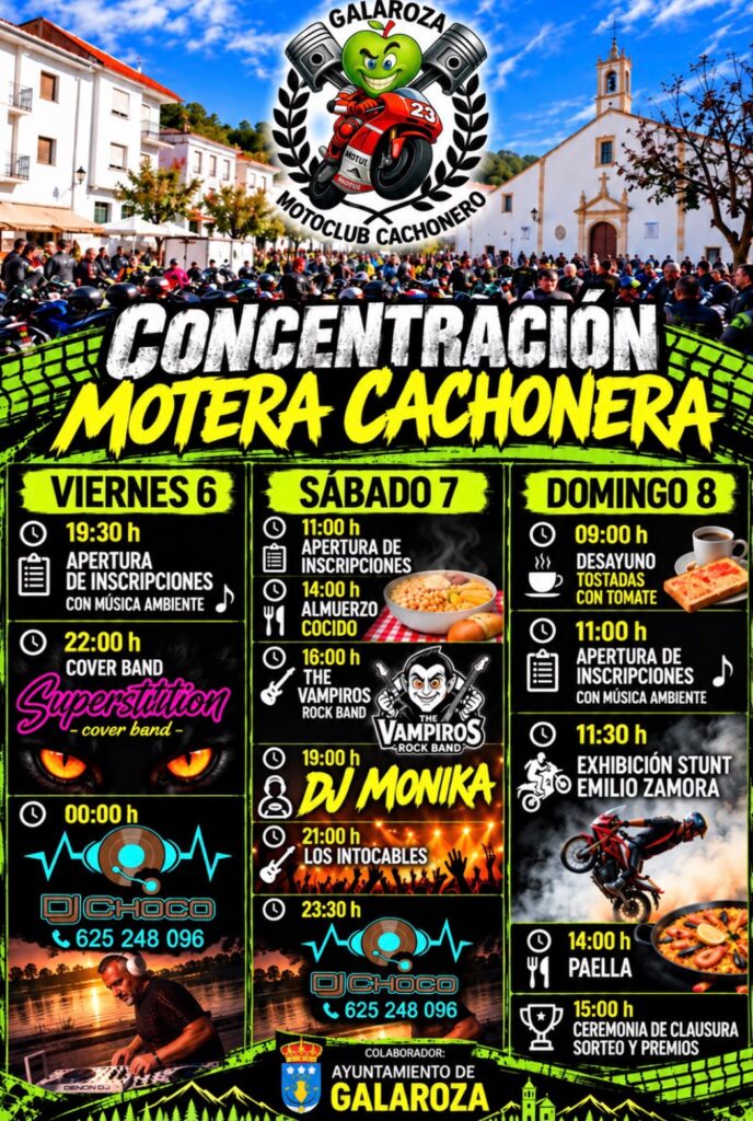Cartel de Concentración motera cachonera