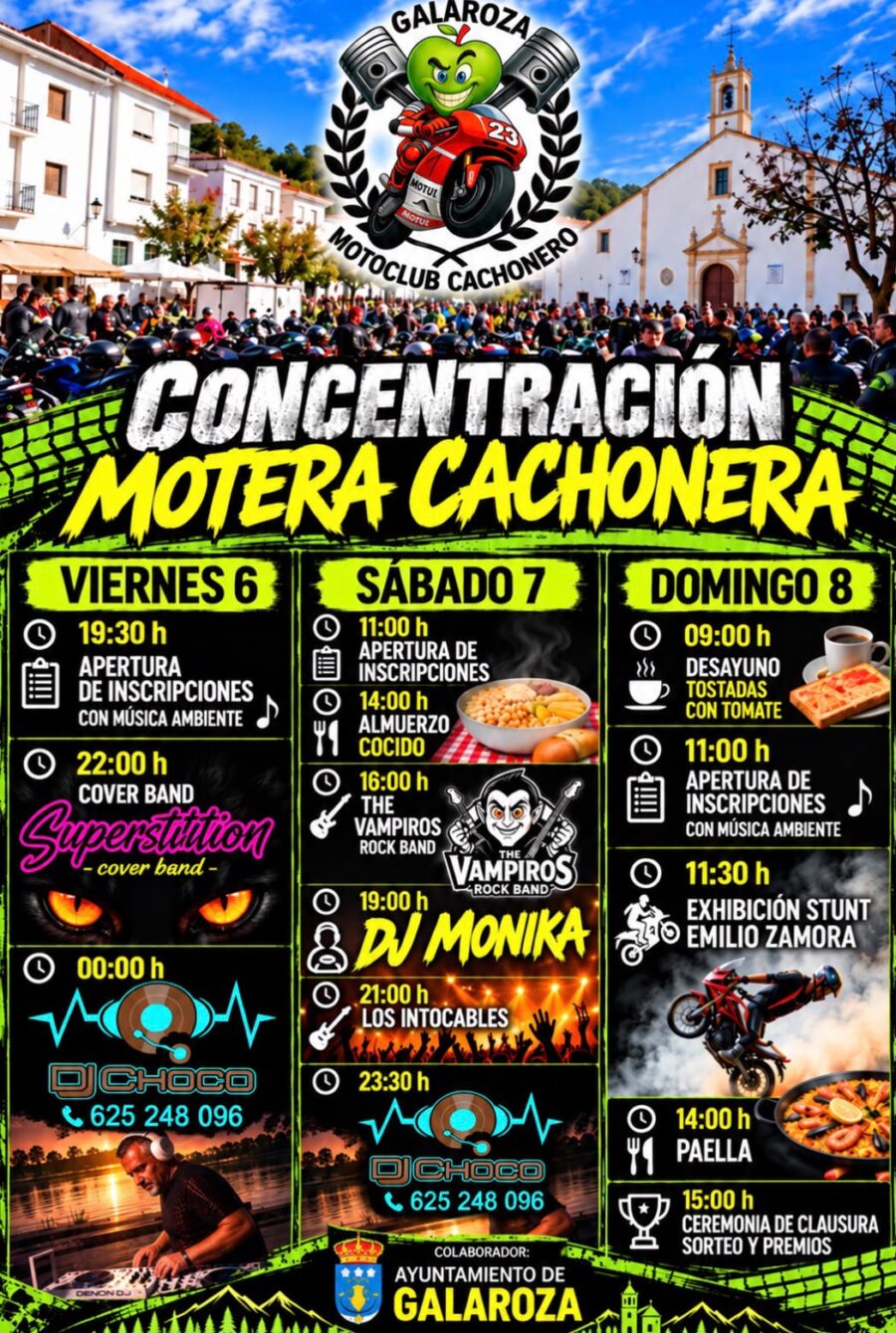 Cartel de Concentración motera cachonera